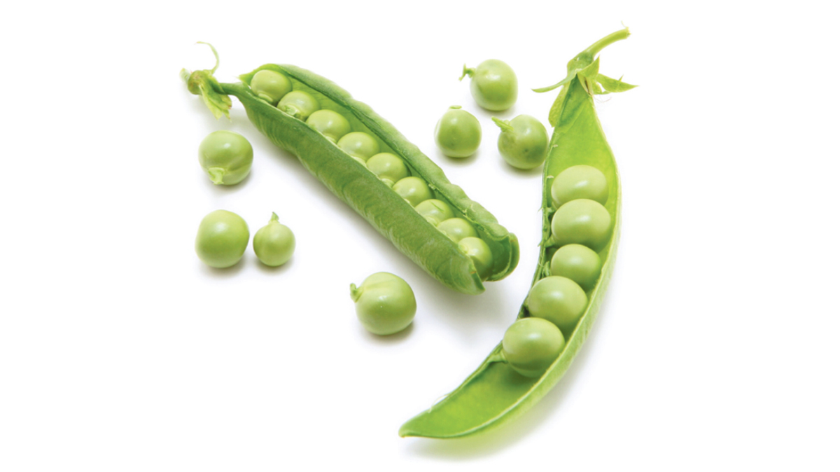 Spring peas in a pod