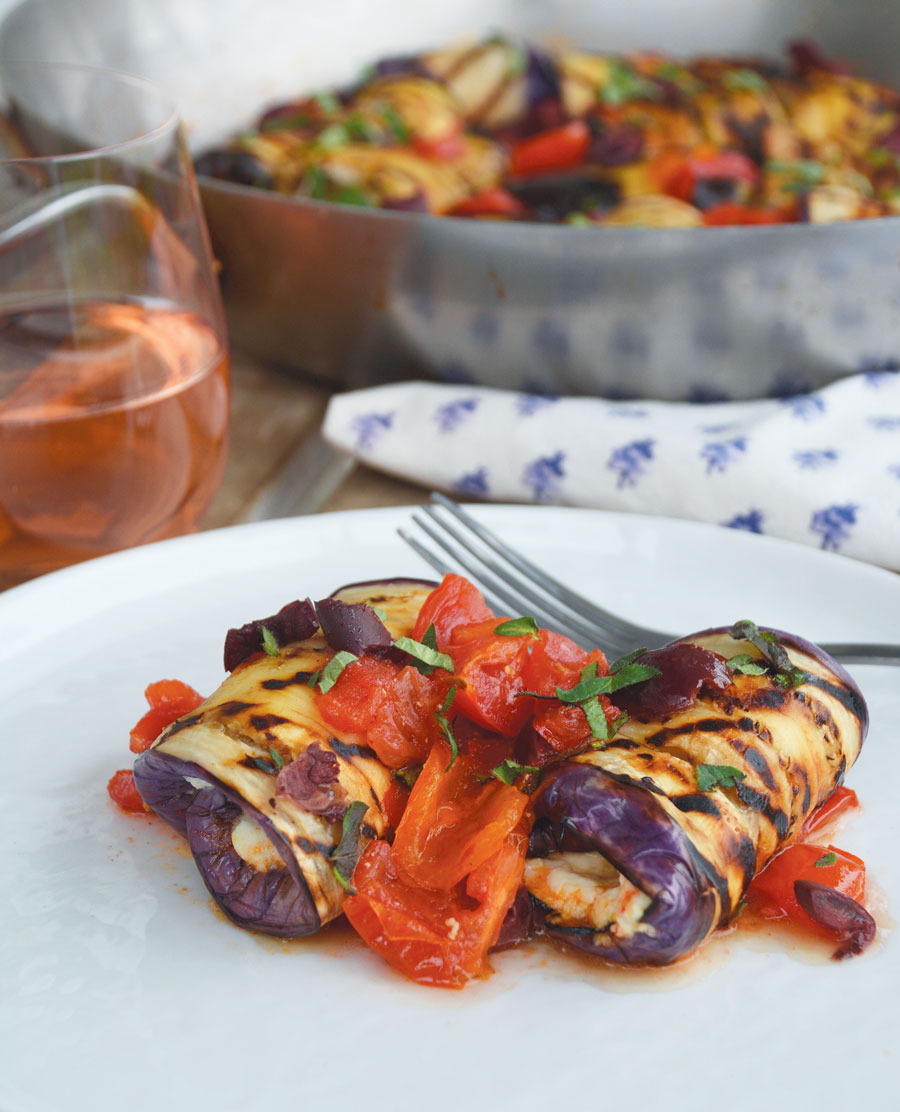 Grilled Eggplant Rollatini with Fresh Tomato Sauce Recipe | Edible Rhody