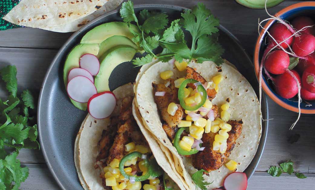 Spicy Fish Tacos with Fresh Pickled Corn | Edible Rhody