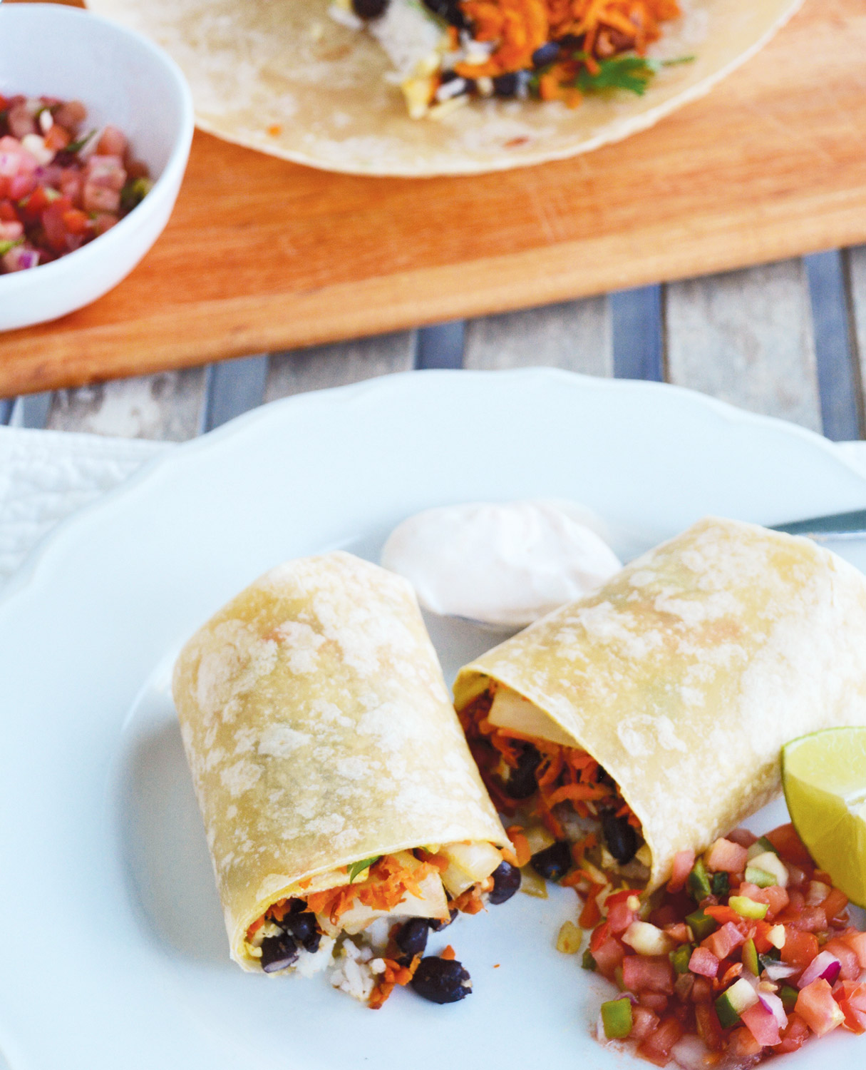 Sweet Potato-Black Bean Burritos | Edible Rhody