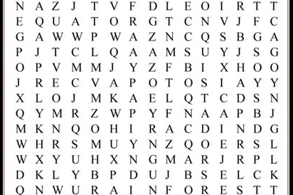 Chocolate Word Search