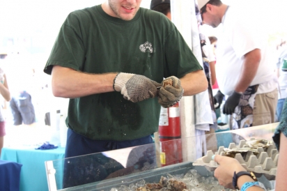 Local oyster producers at the Rhode Island Oyster Festival
