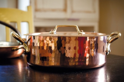 Shiny copper pot