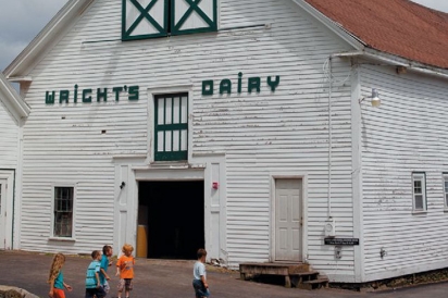 Wright's Dairy Farm cow barn