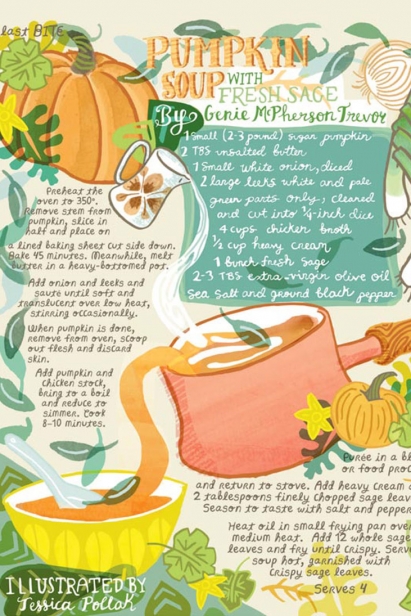 Pumpkin Sage Soup Illustration by Jessica Pollak