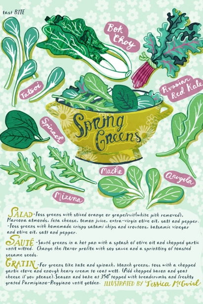 Spring Greens Illustration by Jessica McGuirl
