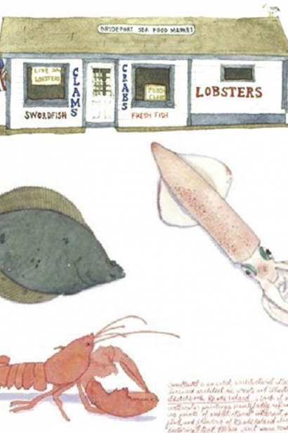 Fish Market Illustration by Tom Gastel