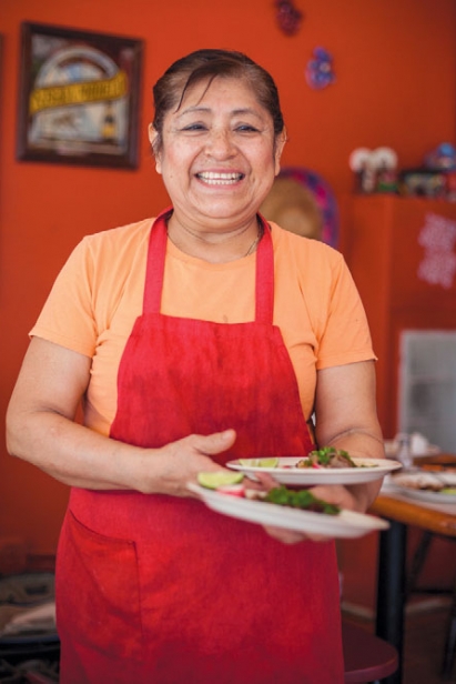 Fresh tacos from co-owner and chef Bertina Romos at Taqueria Lupita