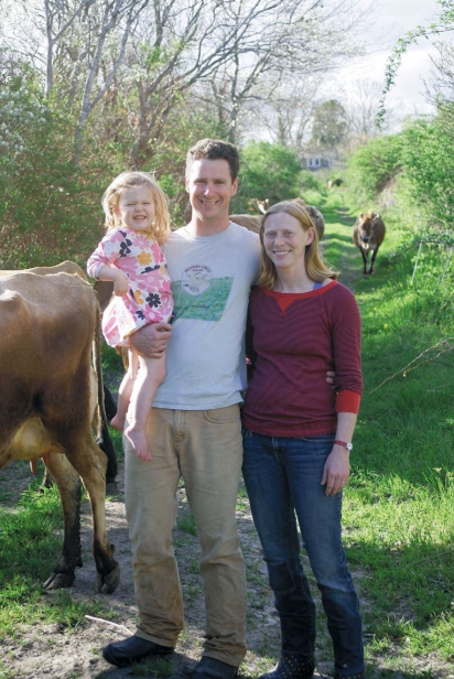 Laura Haverland and Andrew Morley with daughter at Sweet & Salty Farm