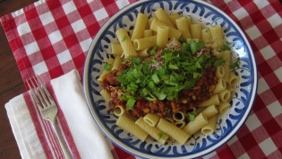 Pasta With Boar Sausage and Pine Nut Bolognese