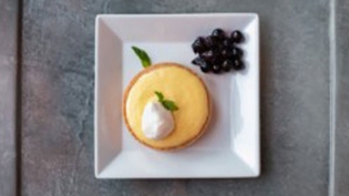 Lemon Curd Tart with Blueberry Compote