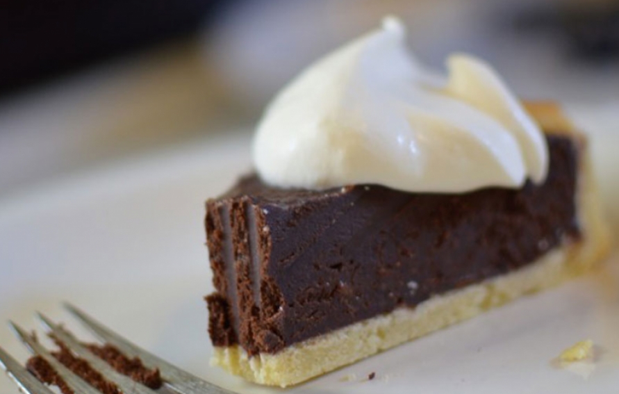 Chocolate and Ginger Tart with Thai Basil