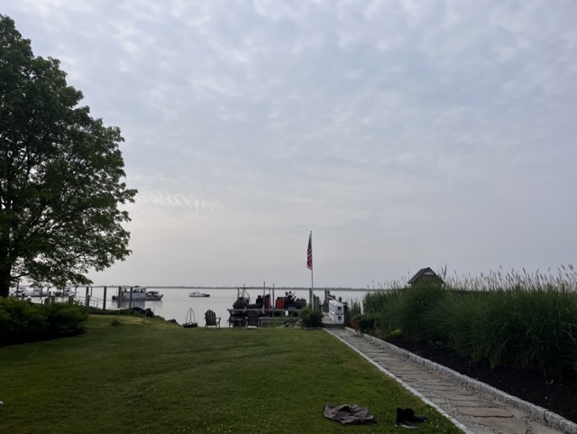 A serene morning at the Behan Family Farm dock in Charlestown, RI.